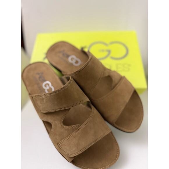 Aerosoles® Aer Go Taupe Sandals 11M Leap Year Size 11 M Leather Women's - Picture 5 of 8